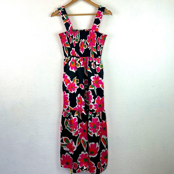 NWT THML Smocked Floral Midi/Maxi Dress - Picture 3 of 10